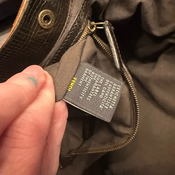 Fendi Etnico Two-Tone Leather Satchel - Picture 10 of 17